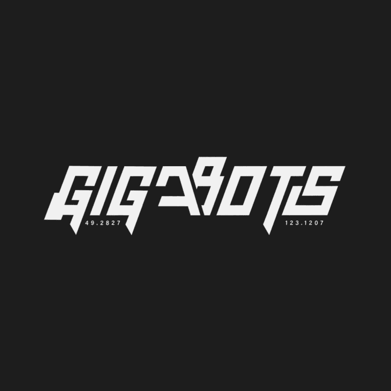 Gigabots cover image: logotype against a dark background